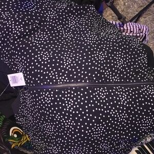Chiffon polka dot bomber jacket